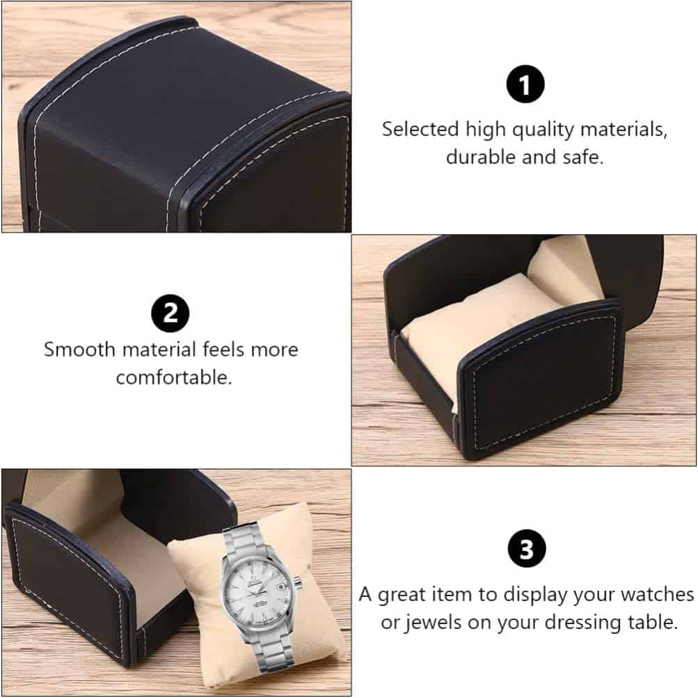 Watch Box (Black - PU Leather) - Image 3