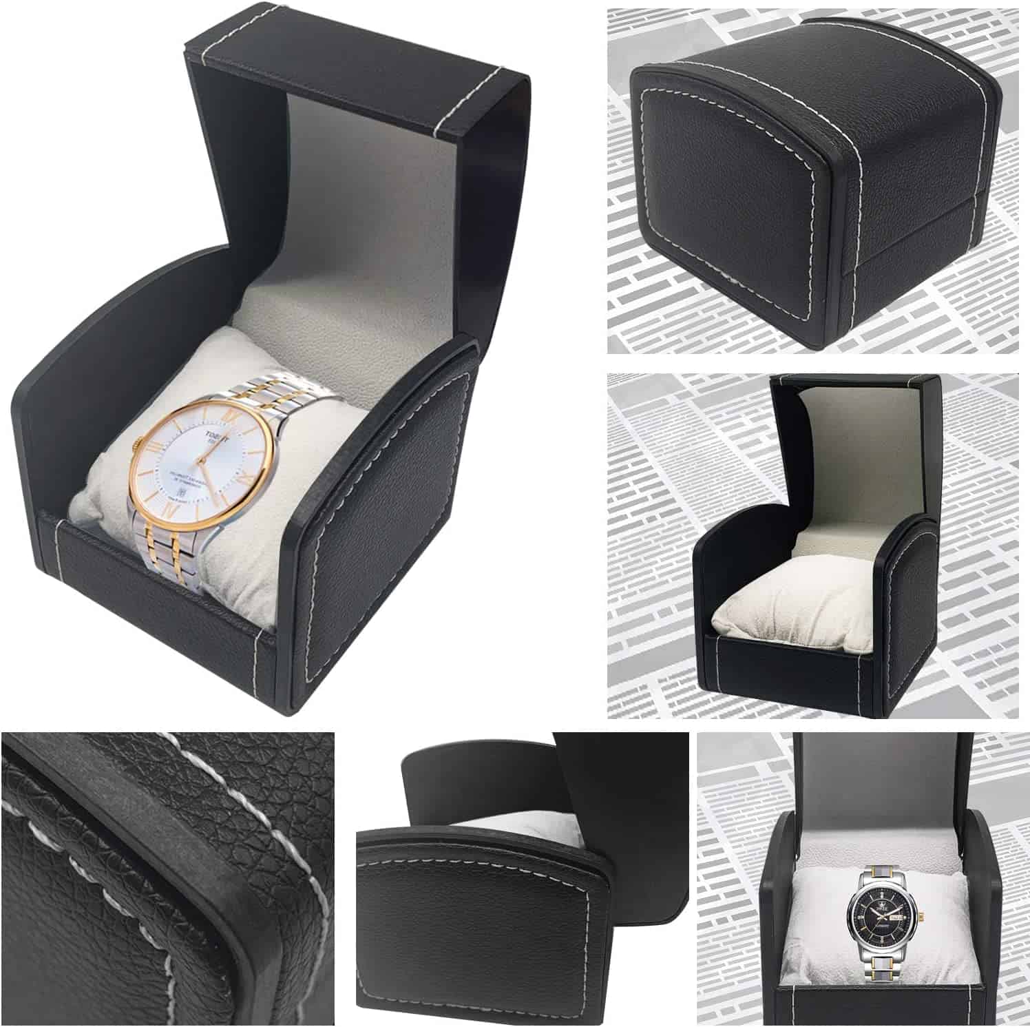 Watch Box (Black - PU Leather) - Image 2
