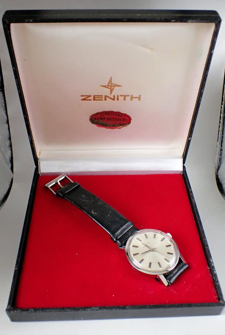 Zenith Stainless Steel Presentation Watch 1969 Original Box and Dated Guarantee - Image 2
