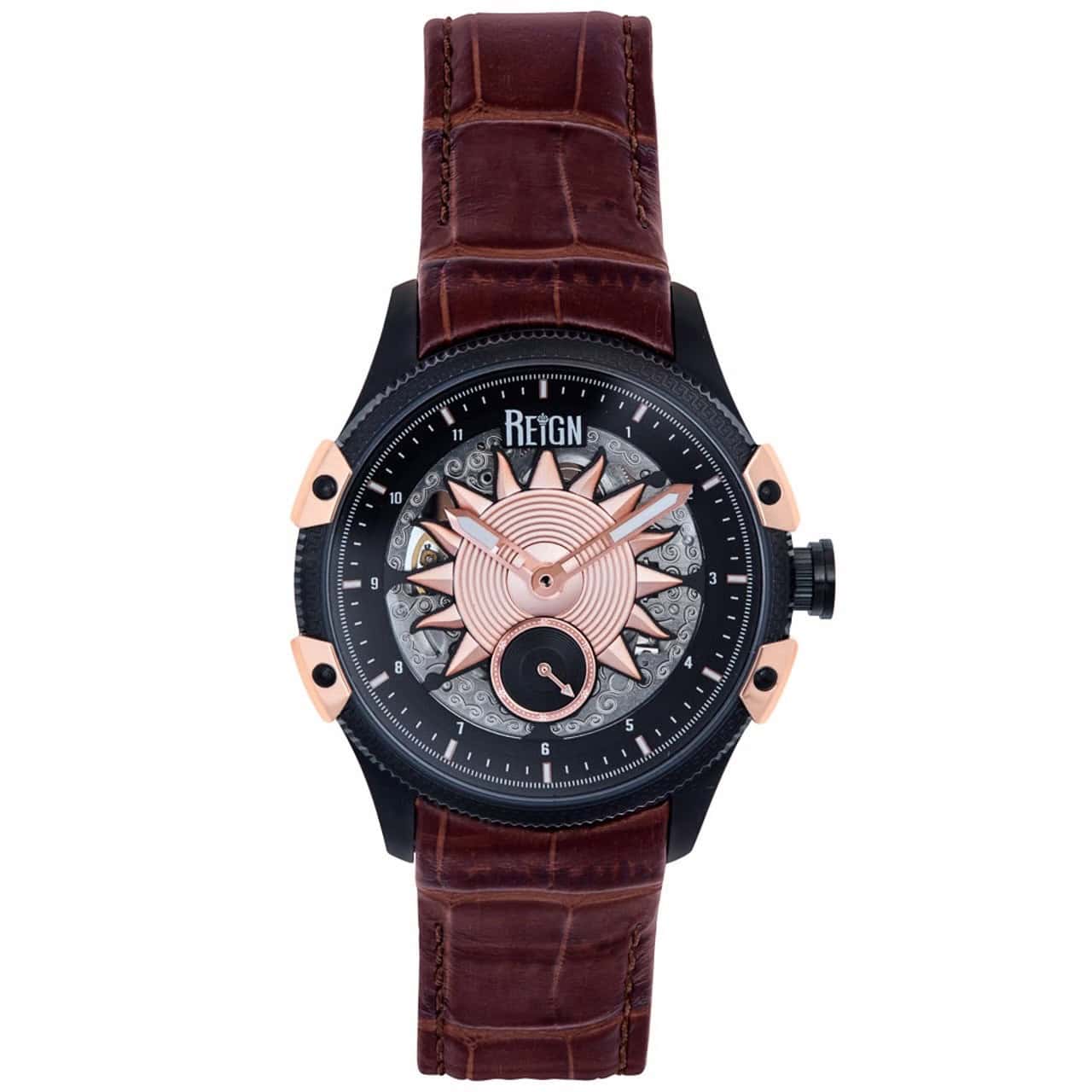 Reign Solstice Automatic Semi-Skeleton Brand New Watch (Brown and Copper) - Limited Stocks at this price! BRAND NEW