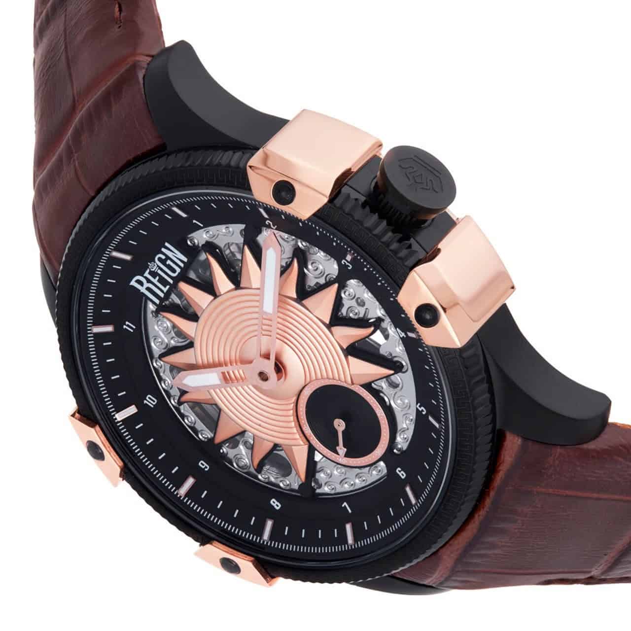 Reign Solstice Automatic Semi-Skeleton Brand New Watch (Brown and Copper) - Limited Stocks at this price! BRAND NEW - Image 2