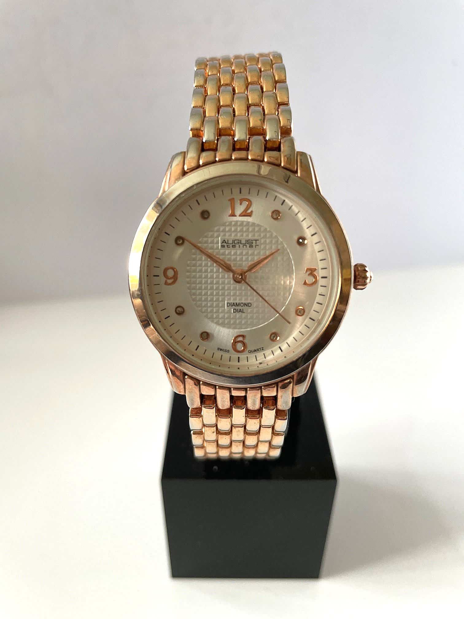 August Steiner Diamond Silver Dial Ladies Watch AS8133RG - Image 2