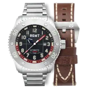 RGMT Watches ALL-BRITE TRITIUM AUTOMATIC LEATHER BLACK RG-8047-44