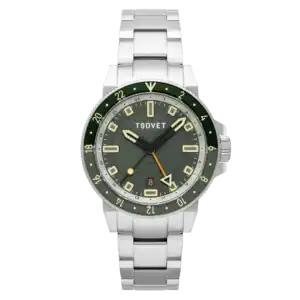 Tsvot Watches SMT DW42 GMT Hybrid Automatic Kinematic Moss TS-4004-44