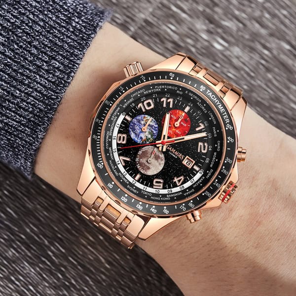 GAMAGES of London Limited Edition Astronomer Automatic Rose Gold Retailed at £700 - Image 4