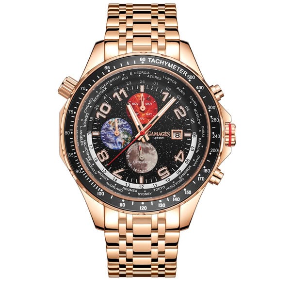 GAMAGES of London Limited Edition Astronomer Automatic Rose Gold Retailed at £700 - Image 3