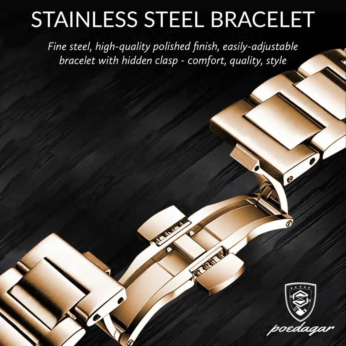POEDAGAR®  Corsair - Provence Edition Stainless Steel and Black - Image 2