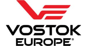 Stainless steel Vostok Europe diving watch with rotating bezel and luminous markers.