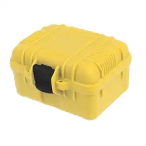 The Dry Box for 1 Watch Yellow is a small, bright yellow hard plastic case with rounded edges, textured sides, and a black front clasp, designed to securely store and protect one watch.