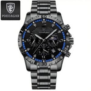 POEDAGAR Riegnmasier Military Watch - Graphite Grey/Blue