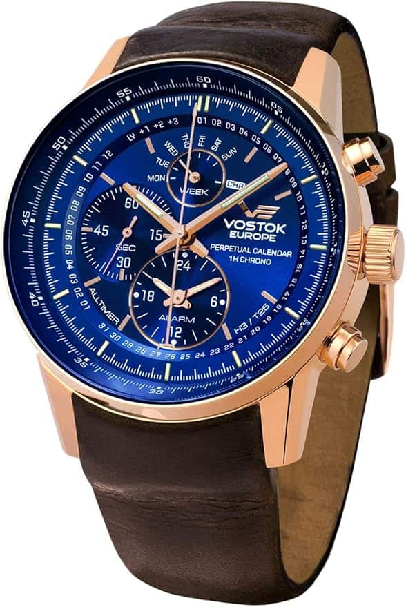 Vostok Europe GAZ-14 Limousine Quartz Men's Watch with Perpetual Calendar and Time Alarm YM86-565B289 - Image 7