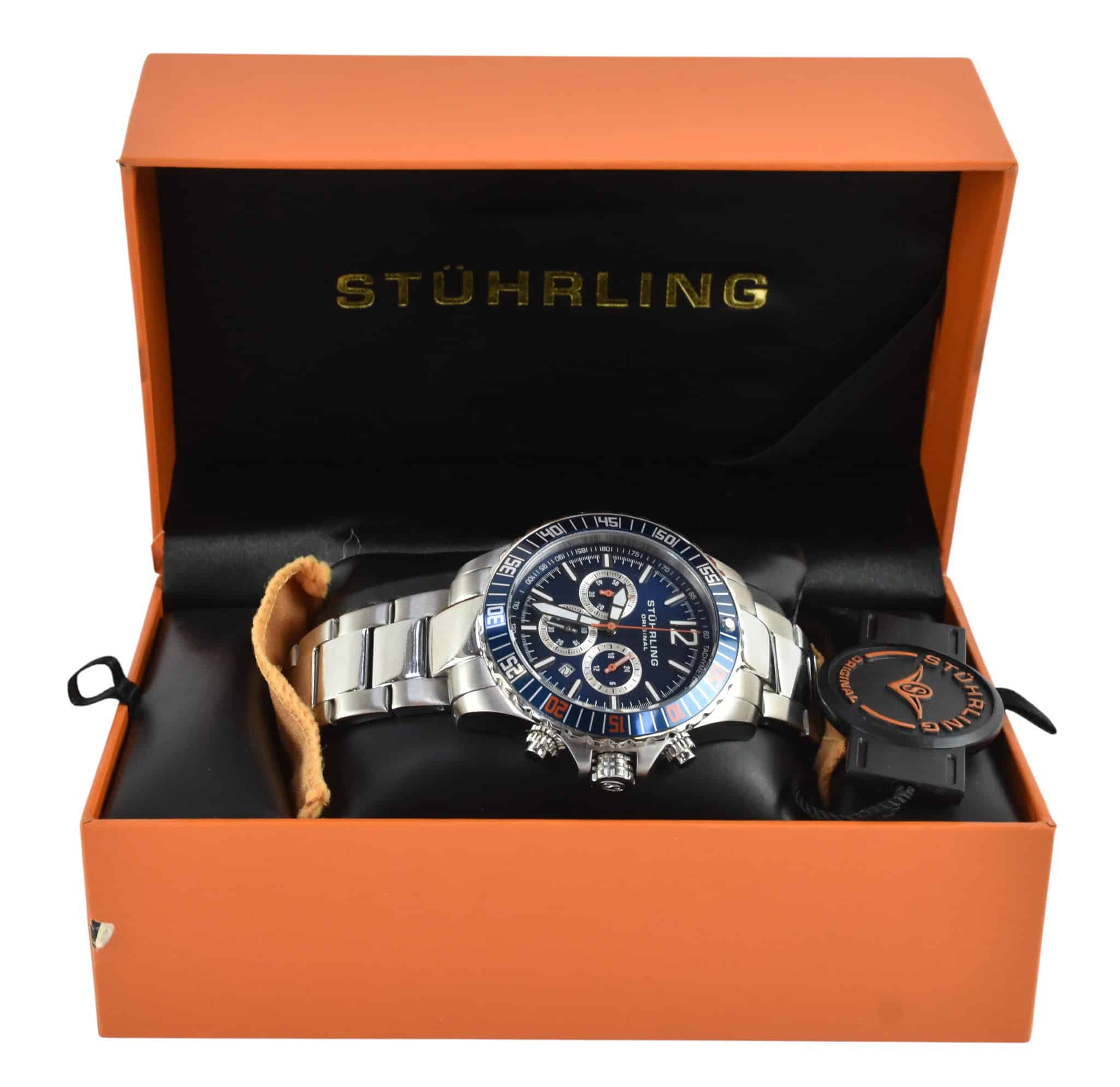 Stuhrling Original Octane Torricelli Analog Blue Dial Men's Watch - 868.02 - Image 6