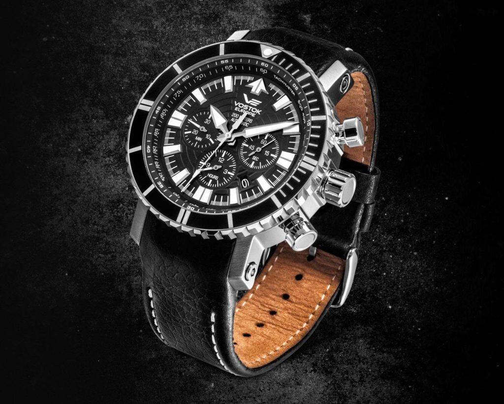 VOSTOK Europe Mriya 15 Years Anniversary Edition Chronograph Column Wheel Black NE88 5555237 - Pay with PayPal or KLARNA - Image 5