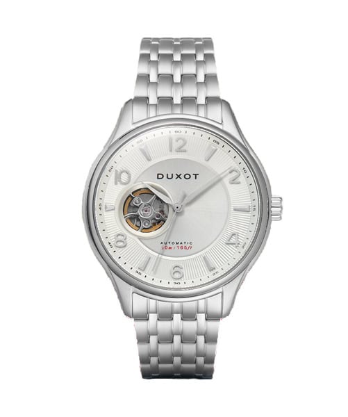 DUXOT Patrios DX-2023-22 Automatic Sunray Silver Dial Stainless Steel Strap (Retail 395.00)