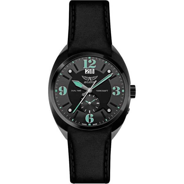 Aviator Swiss Made Dual Time Aviator MiG-21 Fishbed M.1.14.5.084.4 (Retail £420)