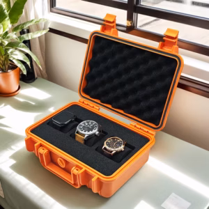 3 WATCH TRAVEL CASE from The Anemoi Watch Company - Orange Special Offer Price