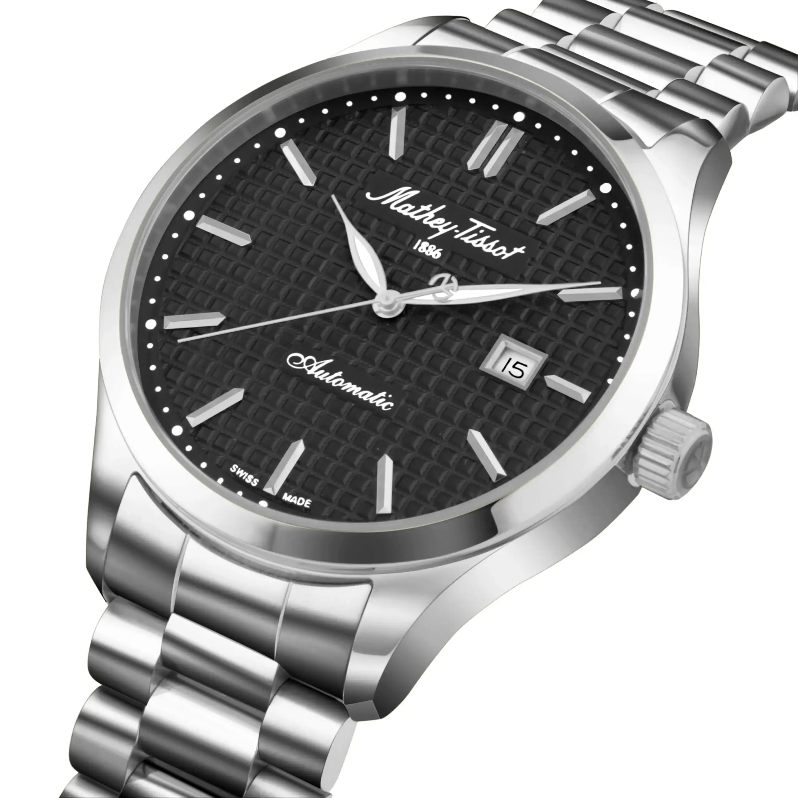 Mathey Tissot Swiss Made Black Dial Automatic Urban H411ATAN - Image 3