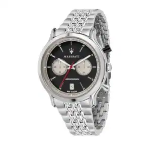 Maserati Men's Chronograph Quartz Watch R8873638001 Stainless Steel 42mm Black Dial - Pay with PayPal or KLARNA