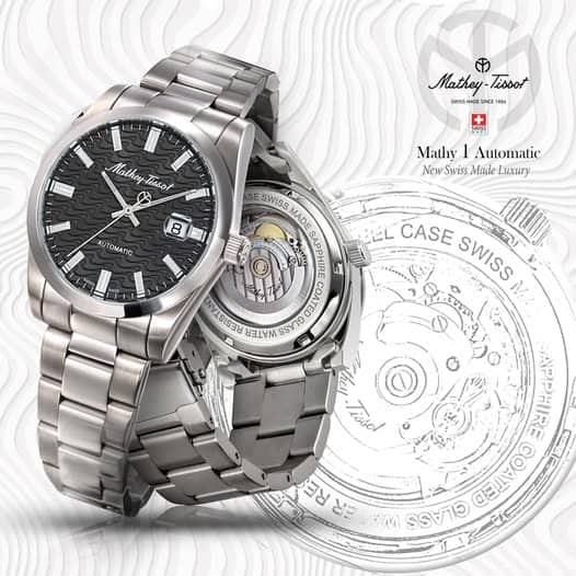 Mathey Tissot Swiss Made Black Dial Automatic Urban H411ATAN - Image 7