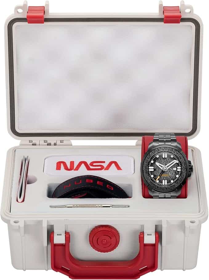 Nubeo Space Apollo Men's Japanese Automatic (Neil) Armstrong Black/Rose Gold NB-6072-22 - Image 8