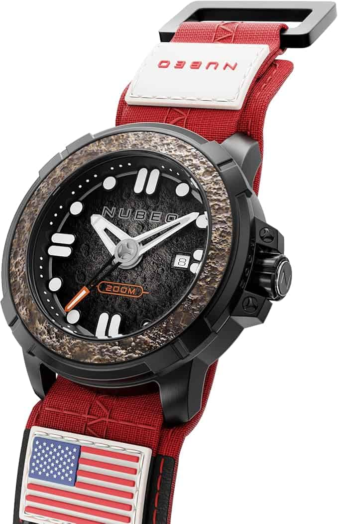 Nubeo Space Apollo Men's Japanese Automatic (Neil) Armstrong Black/Rose Gold NB-6072-22 - Image 5