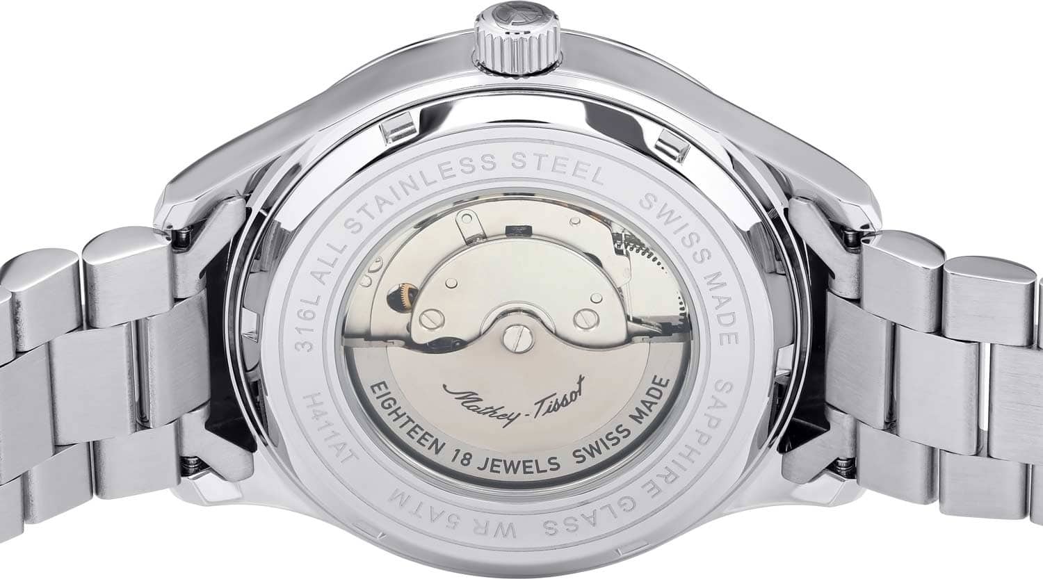 Mathey Tissot Swiss Made Black Dial Automatic Urban H411ATAN - Image 6