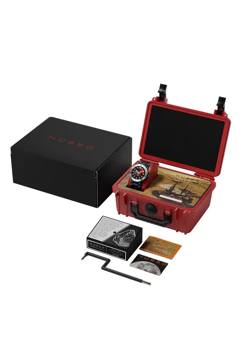 Nubeo Opportunity Red Dial Automatic NB-6051-88 - Martian Rock and Display Stand - Image 6
