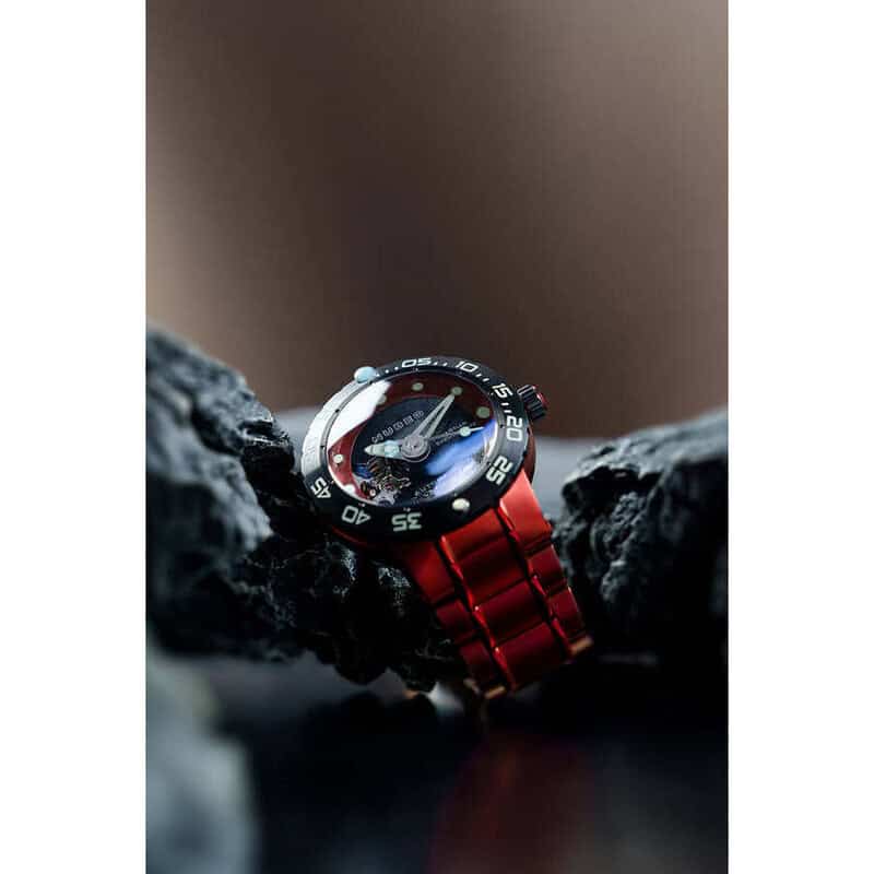 Nubeo Opportunity Red Dial Automatic NB-6051-88 - Martian Rock and Display Stand - Image 3